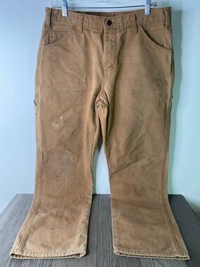 Dickies Men’s 33x32 Corduroy Work Pants in Brown - Distressed - 1413